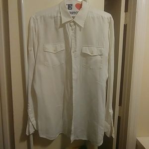Banana Republic white linen shirt, mens